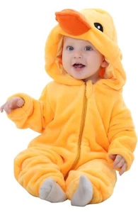 BO-D6 Baby Girl Boy Infant Toddler Hooded Party Animal Romper Suit Costume - Picture 1 of 3