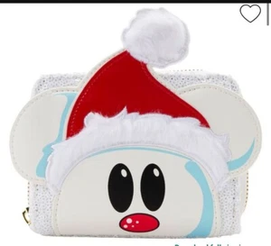 Loungefly Disney Snowman Holiday Mickey Mouse Sequin Wallet NWT EXCLUSIVE - Picture 1 of 5