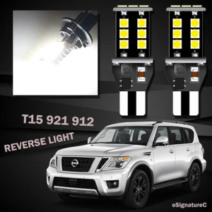 2 x Bombilla LED de reversa de respaldo 921 T15 para Nissan Armada 2005-2015 blanca - Imagen 1 de 5