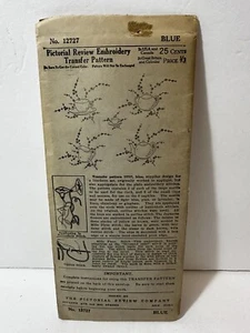 VTG Embroidery Transfer Flowers Pictorial Review Company NY Antique Teapot Tea - Picture 1 of 4