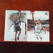 Tim Duncan 2004-05 SP Authentic #77 & 2008-09 SP #82