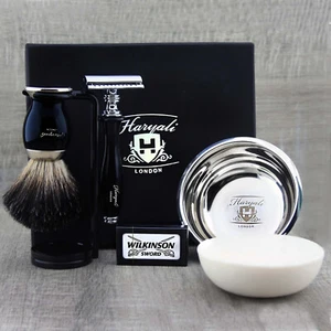Double Edge Safety Razor Kit Eco-Friendly and Reusable Shaving Set Gift for Men  - Picture 1 of 3