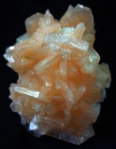 Pink Stilbite Bleads on Coral Chalcedony matrix mineral specimen - Picture 1 of 4