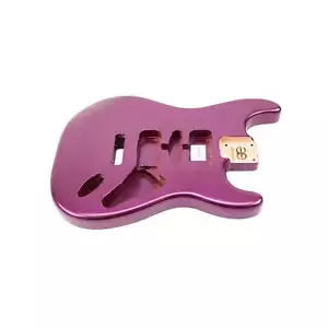 AE Guitars® S-Style Paulownia Replacement Guitar Body Purple Sparkle - Picture 1 of 2