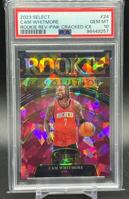 2023 Select Rookie Revolution Cam Whitmore Pink Ice RC /99 PSA 10 - Image 1 of 2