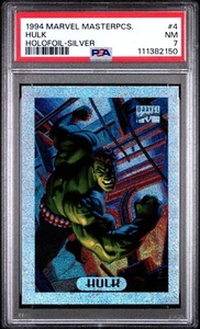 1994 MARVEL MASTERPIECES FOIL SILVER #4 HULK PSA 7 - Picture 1 of 2