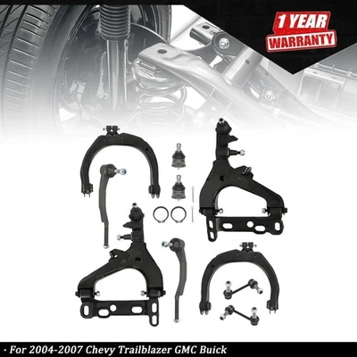 For Chevy Trailblazer GMC Envoy XL XUV 10PCS Front Control Arms Suspension Kit - Image 1 of 4