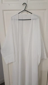 Open Abayah with Pockets Size 54 - White - Picture 1 of 10
