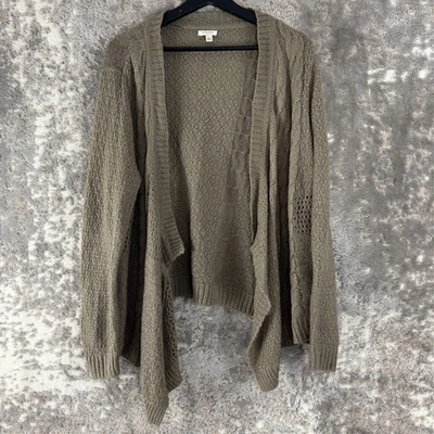 Кардиган Sonoma размер XL с открытой передней частью свитер серый с длинным рукавом открытый трикотаж - Изображение 1 из 4