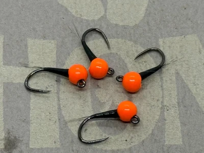 4ea. Simple Black Hot Head jigged perdigons talla #14. Gran Euro Ninfa. Foto 1 de 3