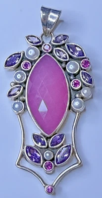 Colgante Nicky Butler Multi Piedras Preciosas Perla Amatista Plata de Ley 925 Foto 1 de 4