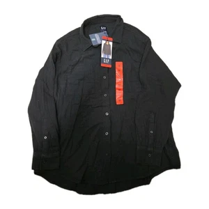Gap Women's Gauze Button Front Shirt, Black, Size M - Picture 1 of 2