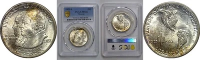 1923-S 50C Monroe Commemorative Half Dollar PCGS MS-66 - Image 1 of 3