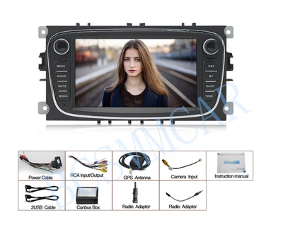 Radio estéreo WiFi con pantalla táctil de 7 pulgadas y 2 pulgadas Android apto para Ford Focus 2004-2012 Foto 1 de 4