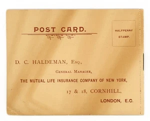 Folleto de postales Mutual Life Insurance Company of New York anuncio de inversión - Imagen 1 de 5