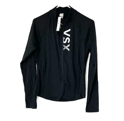 Victoria’s Secret Sport NUEVO CON ETIQUETAS Mujer’s Negro Luxe Chaqueta Grande Ropa Deportiva Cremallera Foto 1 de 4