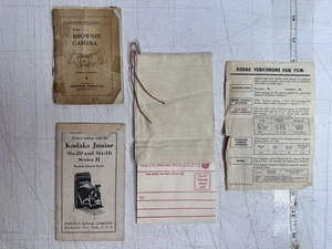 Vintage Kodak Camera Manuals Lot Brownie Junior Six 20 Six 16 Verichrome - Picture 1 of 14