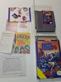 LIMPIO Mega Man 3 MISPRINT Nintendo NES Completo CIB Banner Amarillo ERROR Aut&eacute;ntico