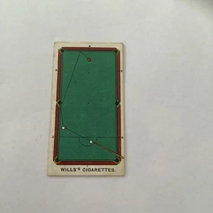 1909 Wills Cigarettes - Billiards By John Robert’s Card F - Bild 1 von 2
