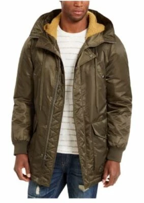 Jaqueta Parka Masculina American Rag Newton com Capuz 100073928MN Pequena Noite Florestal Nova Com Etiqueta - Imagem 1 de 3