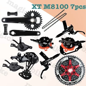 NEW Shimano Deore XT M8100 1x12S Mechanical 7pcs Groupset w/CS-MZ902 11-51T MTB - Picture 1 of 1