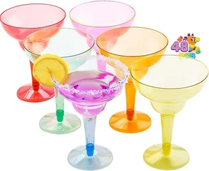 Syncfun 48PCS Plastic Margarita Glasses Cups Frozen Drink Cups Party Supplies - Picture 1 of 7