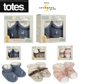 Kids Slipper Socks Totes Tots Boys Girls 1 Pair Padders Anti Slip Grips Gift Box - Picture 1 of 7