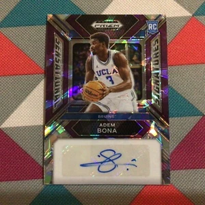2024 Prizm Draft Picks Adem Bona #SS-ABN Auto 97/99 made UCLA Purple Ice RC - Picture 1 of 2