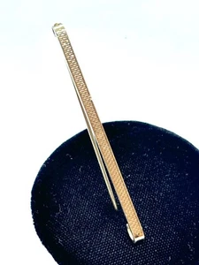 Vintage 9CT Gold Front Sterling Silver Tie Pin - Picture 1 of 11
