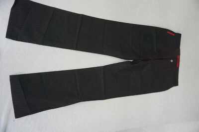 Signum Denver Hombre Confort Fit Pantalón Rayas 33/34 W33 L34 Fino Negro Nuevo - Imagen 1 de 4