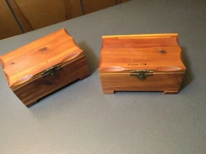 Mini Holz Box voller Vintage Ohrringe EINE BOX 5”x3”x2,5” - Bild 1 von 8