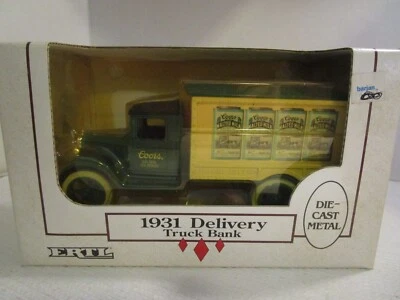 ERTL 1931 Coors Malted Milk Delivery Truck Die Cast 7" Metal Bank 1:34 Scale NEW - Image 1 of 4