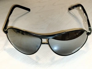 GAFAS DE SOL ESTILO AVIADOR espejo de humo de diseño marcos negros para hombre mujer nuevas - Imagen 1 de 5