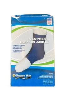 Sport Aid SA9090 Neoprene Slip On Ankle Support Latex Free Blue Small 1Ct 3 Pack - Picture 1 of 6