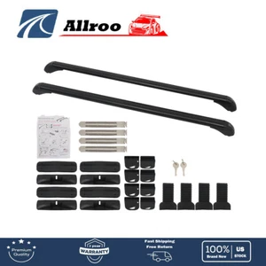 43.3" Luggage Carrier Aluminum w/Lock 2x Universal Car Top Roof Rack Cross Bar - Foto 1 di 14