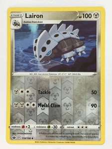 Lairon 110/198 Reverse Holo Uncommon Chilling Reign Pokemon Lightly Played LP - Picture 1 of 7