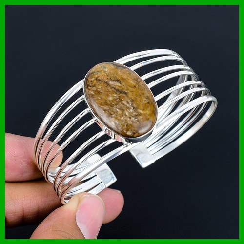 VALENTINO Bracciale lunetta regalo argento sterling 925 pietra bronzite ovale suore etniche gioielli