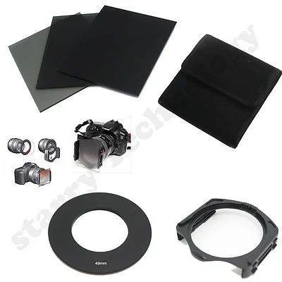 Full ND2 4 8 filter+ Pouch Case+ 49mm Adapter Ring+Holder for Cokin P Series - Image 1 of 4
