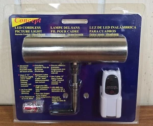 Concept 8" Wide Antique Brass Cordless LED Picture Light w/ Remote 202L -B21 NIP - Picture 1 of 2