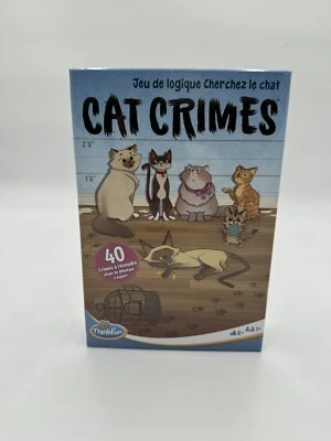 Thinkfun Cat Crimes Lógica Cerebro Juego de Mesa Regalo 40 Crímenes Versión FRANCESA PRECINTADO Foto 1 de 4