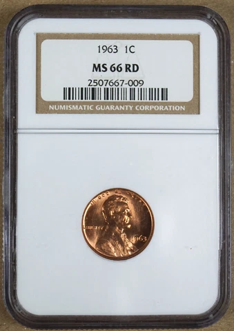 1963 LINCOLN CENT NGC MS66RD Cover