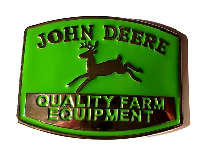 JOHN DEERE QUALITY FARM EQUIPMENT Belt Buckle, NEW RARE Not Made Anymore! - Image 1 of 2