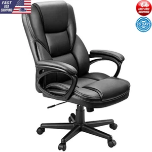 Office Executive Chair High Back Desk Chair Swivel Computer PU Leather Chair NEW - Picture 1 of 4