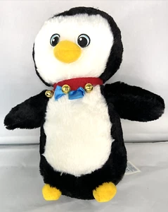 Build A Bear Snow Hugs PINGUIN Junge blaue Fliege und roter Kragen mit Glocken Plüsch - Bild 1 von 8