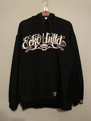 Sudadera con Capucha Ecko Unltd De Colección Para Hombre Talla XL Negra Gráfico Spellout Ropa de Calle Y2K (B318) Foto 1 de 4