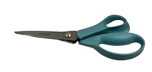 Fiskars 9" Fabric Sewing Stainless Steel Scissors Zig Zag Pattern Teal Color - Picture 1 of 2