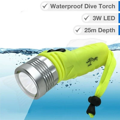 Torche de plongée étanche 1800LM lampe de poche LED lumière sous-marine lampe - Photo 1/4