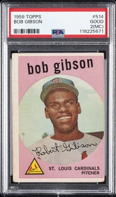 1959 TOPPS #514 BOB GIBSON PSA 2 MC - Image 1 of 2