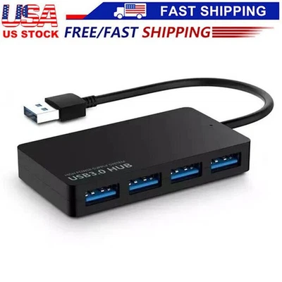 4 Port USB Hub Splitter For PC Mac MacBook Notebook Laptop Desktop Portable Lot - Image 1 of 4