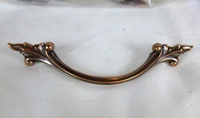 19 NOS Vtg French Provincial Antique Copper Drawer Pulls Cabinet Hardware 4.5" L - Image 1 of 4
